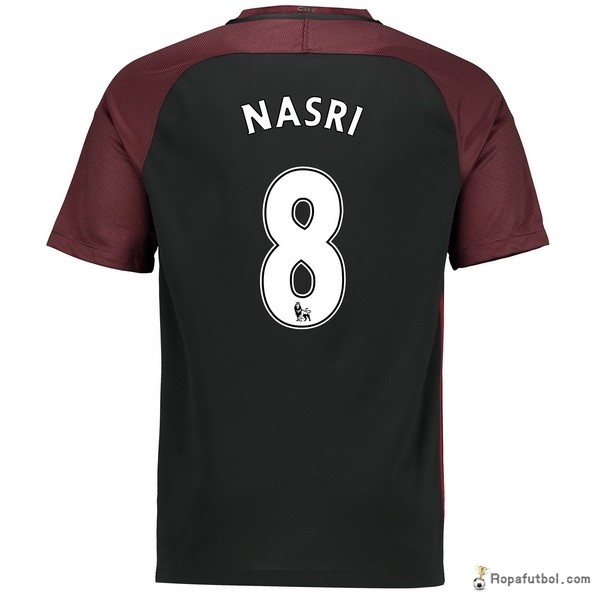 Camiseta Manchester City Replica Segunda Ropa Nasri 2016/17 Negro